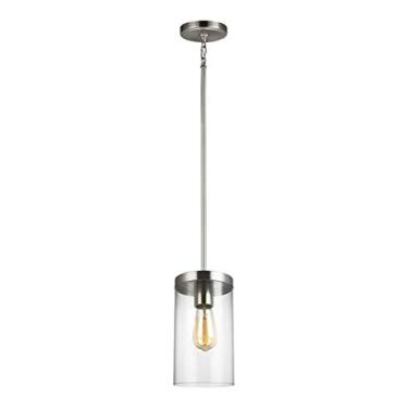 Imagem de Sea Gull Lighting 6590301-962 Pendente Zire Pendente Pendente Moderno Luminária Única, Níquel Escovado