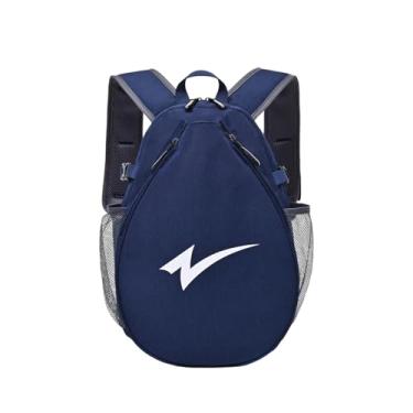 Imagem de KiBcsLic Bolsa para raquete de tênis Premium, Bolsa para raquete de badminton, Mochila para guardar raquetes, Alça de ombro ajustável, Mochila para tênis para, Azul Escuro