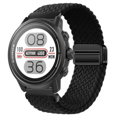 Imagem de LeyuBand Pulseiras magnéticas de nylon de 20 mm compatíveis com Coros PACE 2/APEX 2/APEX de 42 mm para homens e mulheres