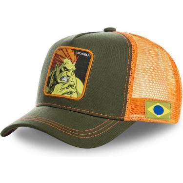 Imagem de Boné de beisebol Blankas Anime Snapback Hat de algodão 55-61cm