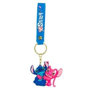 Imagem de Chaveiro Silicone Formato Stitch Com Angel 6cm - Disney