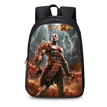 Imagem de Mochila Gods Of Wars Kratos Kids School Nylon 27x17x35cm