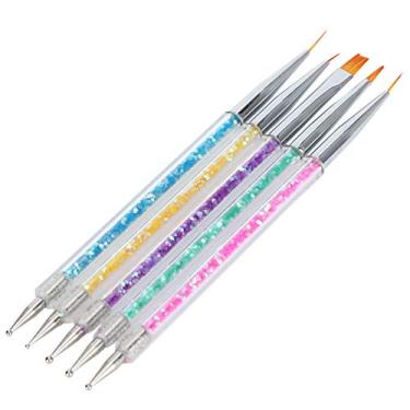 Imagem de Ainoli Professional Nail Art Liner Brushes DIY Double-End Nail Dotting Pen Painting Brush Set