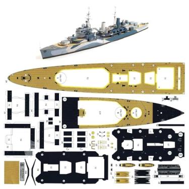 Imagem de MOUDOAUER 1: 400 Paper British Belfast Light Cruiser Model for Collection (Unassembled Kit) Model Collection