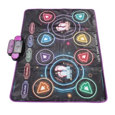 Imagem de Cryfokt Tapete de Dança Eletrônico Iluminação Dinâmica Controle Brinquedo de Dança para Exercícios Domésticos para Crianças, Tapete de de Usuário Duplo para Diversão Em Família, Tecido PE Seguro e