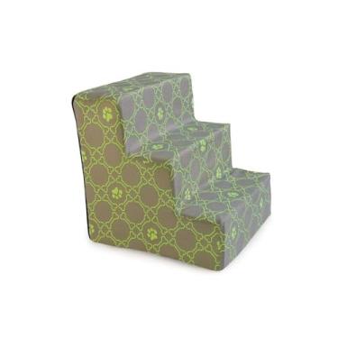 Imagem de Pet de Espuma 3 Degraus para Cães e Gatos de Pequeno Porte Rampas de Mobilidade Suaves e Seguras (CINZA3 DEGRAUS)