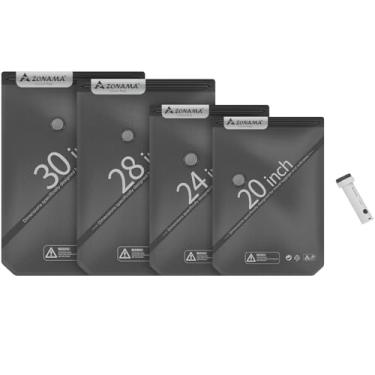 Imagem de Sacos de armazenamento a vácuo para viagem, pacote com 12 sacos de compressão de bagagem de mão com bomba de ar recarregável sem fio, bolsa de viagem essencial para economia de espaço para roupas