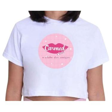 Imagem de Blusinha Cropped Top Camisa Infantil Blusa Estampada Carmed Club Algod