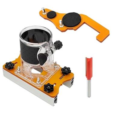 Imagem de Base de fresadora de madeira 2 em 1, base para fresadora de madeira, base de alumínio, palmeiras de madeira, base de roteador, suporte de ranhura para 65 mm