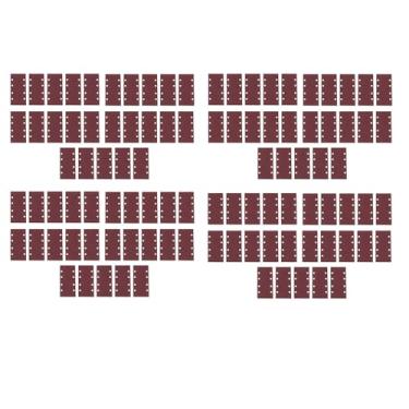 Imagem de Sprressal 100 peças de lixa, gancho de papel de lixa e folha de areia 93 x 185 mm perfurada com 8 furos grãos 40/60/80/120