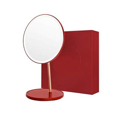 Imagem de Espelho de maquiagem inteligente LED com luz de mesa espelho de maquiagem espelho de molho espelho de enchimento