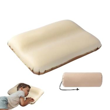 Imagem de Almofada Inflável para Campismo | Espuma Leve Com De Armazenamento | Travesseiro de Viagem Insuflável Almofada para Costas,Para Pescoço Lombar Dormir Sesta Caminhadas Mochilismo Praia