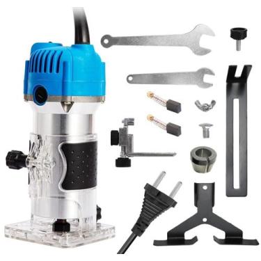 Imagem de Tupia Elétrica 550w Laminado Manual Acessórios Profissional KaQi, 220v