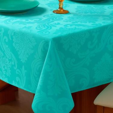 Imagem de Toalha de Mesa Jacquard Retangular 4/6/8 Lugares – Elegante, Durável e Sofisticada para Ocasiões Especiais(Tifani,4 Lugar 1,40x1,40)