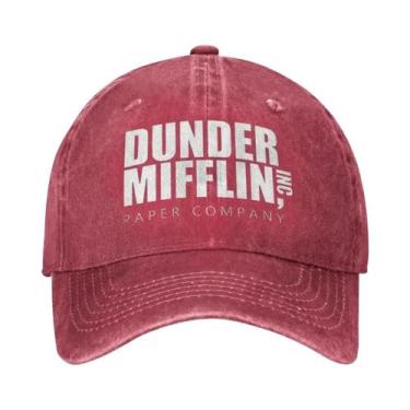 Imagem de Boné De Beisebol Ajustável Com Logo Desgastado De Dunder Mifflin Para 