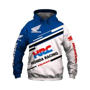 Imagem de Moletom Masculino Honda Oversized Com Estampa 3D De Corrida De Moto, M