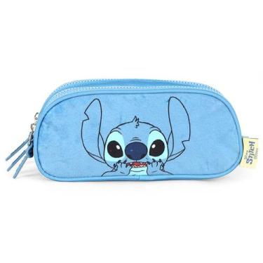 Imagem de Estojo escolar Stitch Disney Luxcel - azul - MAXLOG