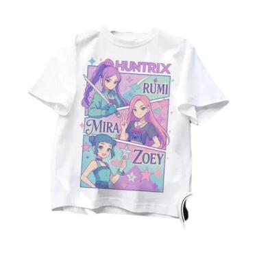 Imagem de Camiseta Infantil De Manga Curta Kpop Demon Hunters, Design De Tigre H