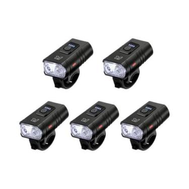 Imagem de Lanterna Frontal LED Recarregável Tipo-C Para Bicicleta MTB E De Estra