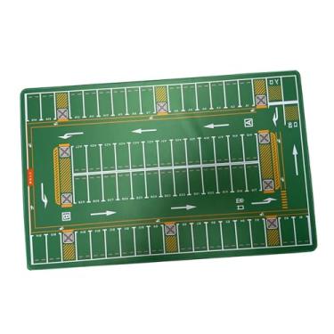 Imagem de Fenteer Tapete de estacionamento em escala 1/64 com vaga para carrinho de brinquedo, cenário de garagem, adereço fotográfico para crianças, Verde