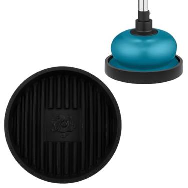 Imagem de MABCIRY Suporte de êmbolo de vaso sanitário, bandeja de êmbolo de plástico reutilizável, tapete de êmbolo tapete de secagem ao ar para desentupidor de vaso sanitário, suporte de êmbolo de banheiro