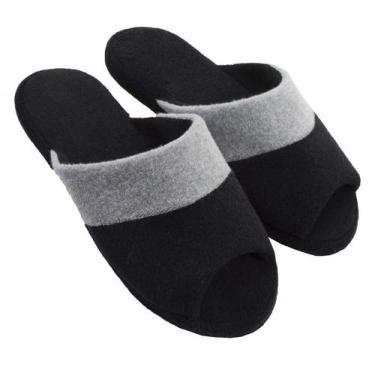 Imagem de Chinelo de Quarto Masculino Verão Atoalhado HG Vairelli, Preto 10, 42/