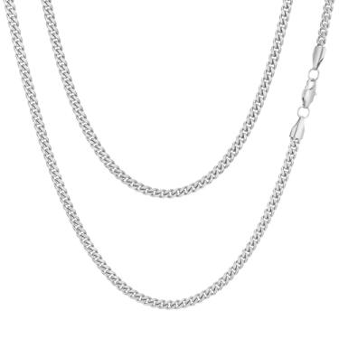 Imagem de Colar de corrente de elos cubanos para homens e mulheres, banhado a ouro, prata, preto, aço inoxidável, grosso, colar hip hop, 3 mm/4 mm/5 mm/6 mm/7 mm/8 mm de largura, 45 a 66 cm, joias duráveis