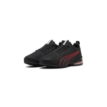 Imagem de PUMA Tênis de corrida unissex Voltaic Evo Light Road, Puma Preto, vermelho para todos os tempos, 41 EU