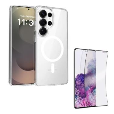 Imagem de FIT IT Capa Capinha Magnética compatível com Samsung Galaxy S26, Película 5D Ceramic Glass, TPU Transparente, Carregamento Sem Fio, Proteção Câmera, Anti Impacto (Samsung S26 Ultra)