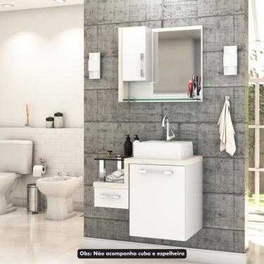 Imagem de Gabinete Armario Para Banheiro Legno 630 (somente Balcao) Branco Chess C-snow