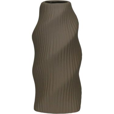 Imagem de Vaso Decorativo Enfeite Redondo Home&co Cerâmica 25x10 Cinza