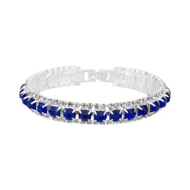 Imagem de Pulseiras Femininas Em Prata Esterlina 925 Com Zircônia AAA E Cristal 