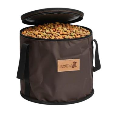 Imagem de Conteiner Bolsa Porta Ração 7kg Resistente Impermeável para Cães e Gat