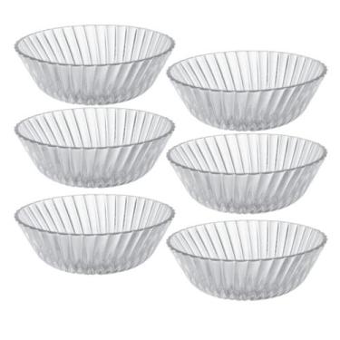 Imagem de Jogo 6 Tigelas Petisqueira Vidro Espiral Servir Decorar - Class Home