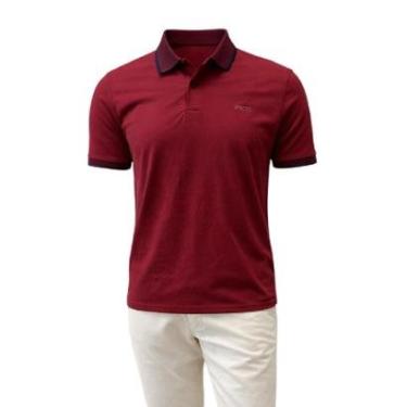 Imagem de Camisa Polo Manga Curta Masculina Slim Fico Vinho-Masculino