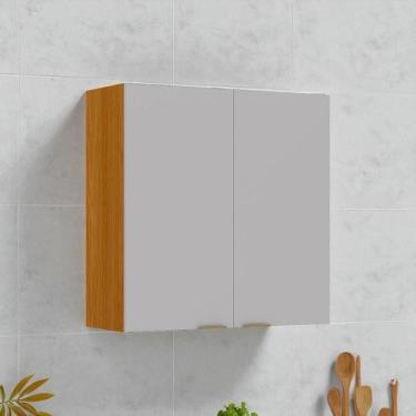 Imagem de Armário de Cozinha 2 Portas 80cm 100% MDF Dobradiças Slow Motion Lúmin