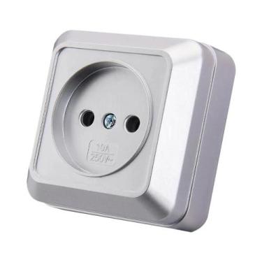 Imagem de Interruptor De Parede Externo Prateado 1 Gangue 1 via Tipo Gangorra Li