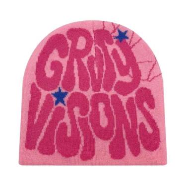 Imagem de Gorro Unissex De Acrílico Com Letra GR Em Jacquard, Estilo Europeu-Ame