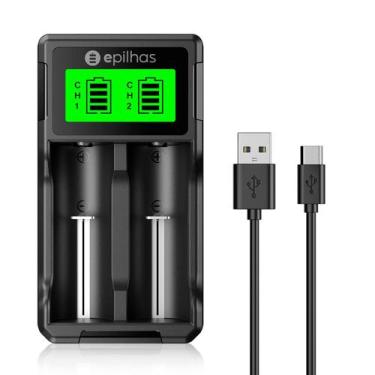 Imagem de Carregador Universal USB da EPILHAS inteligente p/ 2 pilhas de Íon de 