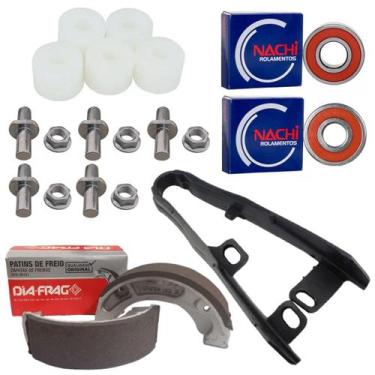 Imagem de Kit Prisioneiro Coroa, Bucha, Lona, Rolamento e Guia Xr 200 - TRILHA