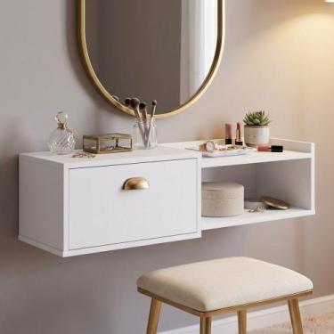 Imagem de Penteadeira Multifuncional Suspensa 1.20 Nicho Beleza Maquiagem Decora