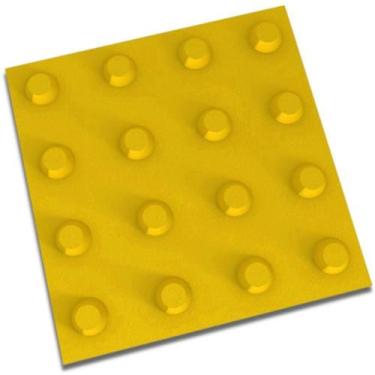 Imagem de Piso Podotátil Alerta Amarelo 20x20cm Amarrado Com 20 Peças 0,80m² - A