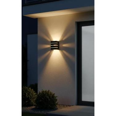 Imagem de Arandela 2 Focos Preto E27 LED: Design Moderno P/ Parede - Congratulat