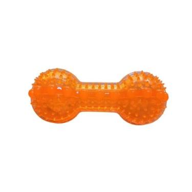 Imagem de Brinquedo Mordedor Halteres Com Dispenser Petisco Para Cachorros - Mim