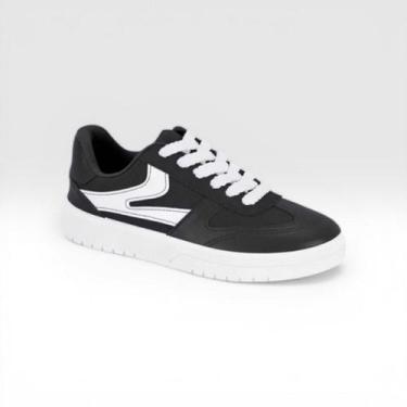 Imagem de Tênis Feminino Moleca Preto com Branco -, 35