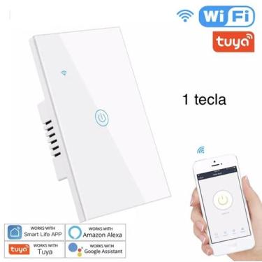 Imagem de Interruptor inteligente smart wi fi alexa - LEDCOM, 1 botão