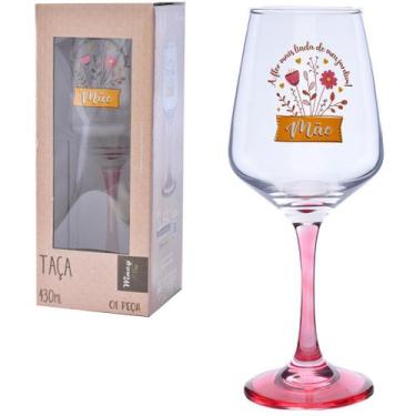 Imagem de Taca De Vidro Frases Mae 430ml Fbc01049 Wincy - Campineira