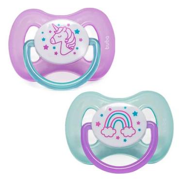 Imagem de Kit Chupeta Buba Comfort Unicornio Tamanho 1