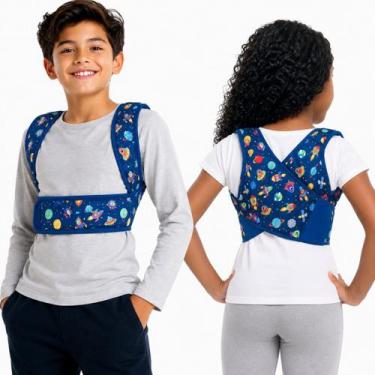 Imagem de Corretor Postural Infantil Dilepé Espaldeira Colete Educador Anvisa Un