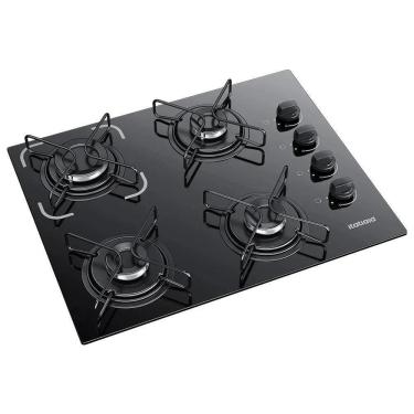 Imagem de Cooktop a Gás Itatiaia Essencial 4 Bocas Vidro Temperado Preto Bivolt